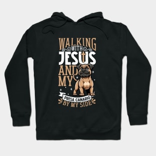 Jesus and dog - Dogo Canario Hoodie